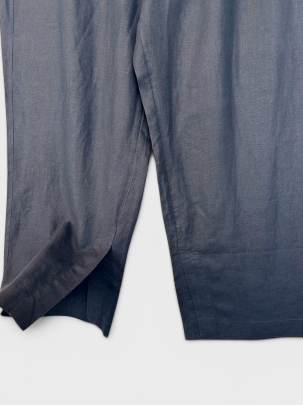603 Athleta Retreat Linen Wide Leg Black Capri Pants with Pockets - Picture 5 of 16